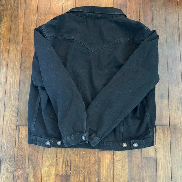 NWOT Princess Polly Phoenix Denim Jacket Black Size XS/S - Picture 3 of 4